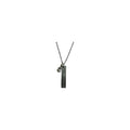 Kappa Kappa Gamma Bar Pendant with glass pearl dangle, KKG gift, Sorority Greek Necklaces, comes on an 18 inch stainless steel link necklace with lobster claw