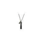 Kappa Kappa Gamma Bar Pendant with glass pearl dangle, KKG gift, Sorority Greek Necklaces, comes on an 18 inch stainless steel link necklace with lobster claw