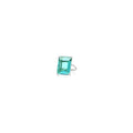 Sterling Silver Blue Tourmaline Statement Ring – Rectangle Gemstone Jewelry for Women – October Birthstone