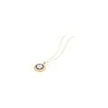 Portuguese Filigree Inspired Necklace with Blue Caramujo, Golden Stainless Steel, Portugal Fashion Jewelry