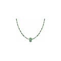 Green Jade Necklace, Dainty Natural Gemstone Pendant Necklace, Handmade Jewelry Crystal Beaded Necklaces for Women
