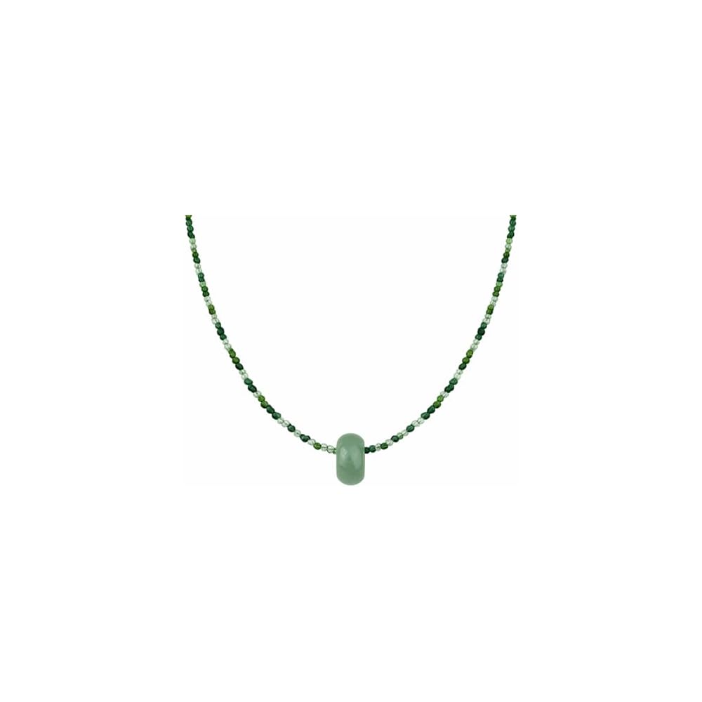 Green Jade Necklace, Dainty Natural Gemstone Pendant Necklace, Handmade Jewelry Crystal Beaded Necklaces for Women