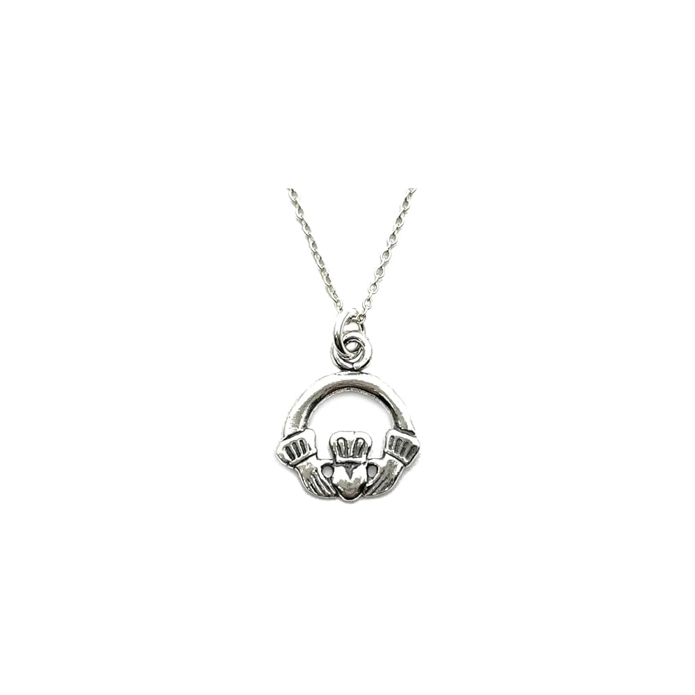 KEVIN N ANNA 925 Sterling Silver Small Claddagh Pendant Necklace, 18"