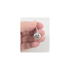 Silver Jack O Lantern Pumpkin Earrings
