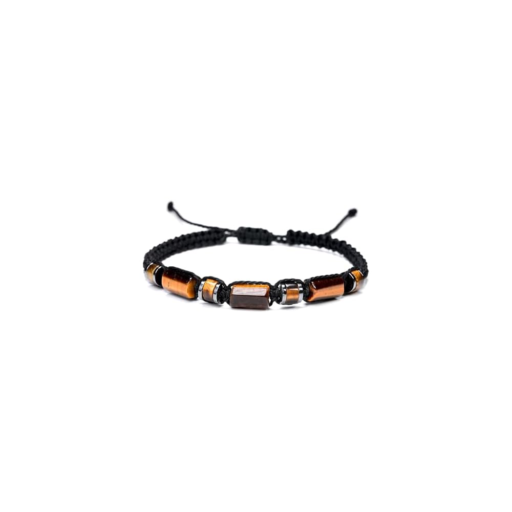 Handmade Black Tourmaline Bracelet,Tiger eye and Hematite Protection Bracelets for Men Teens Boys Gift