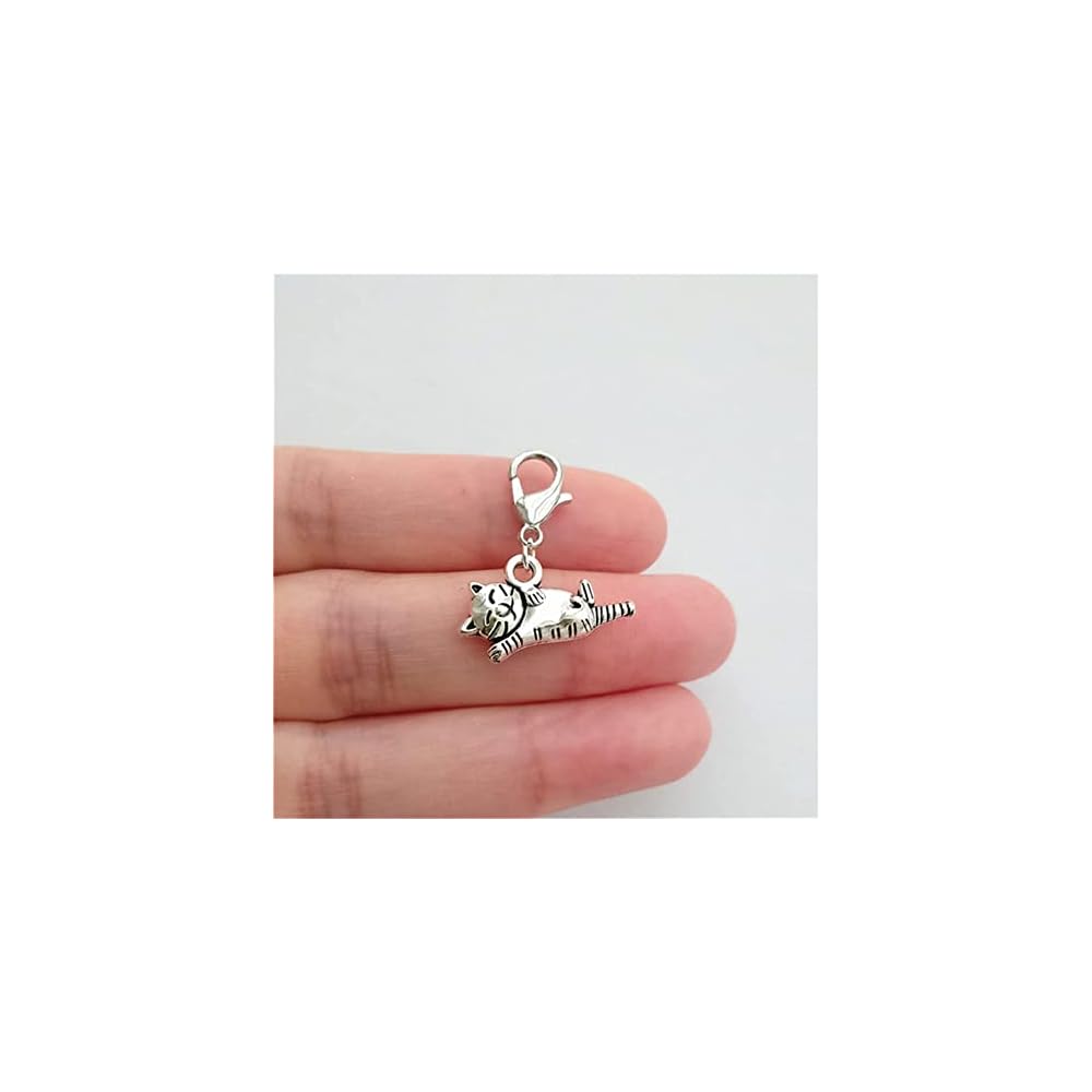 3 Pcs Cat Charms for Bracelet, Key Chain or Purse Decoration