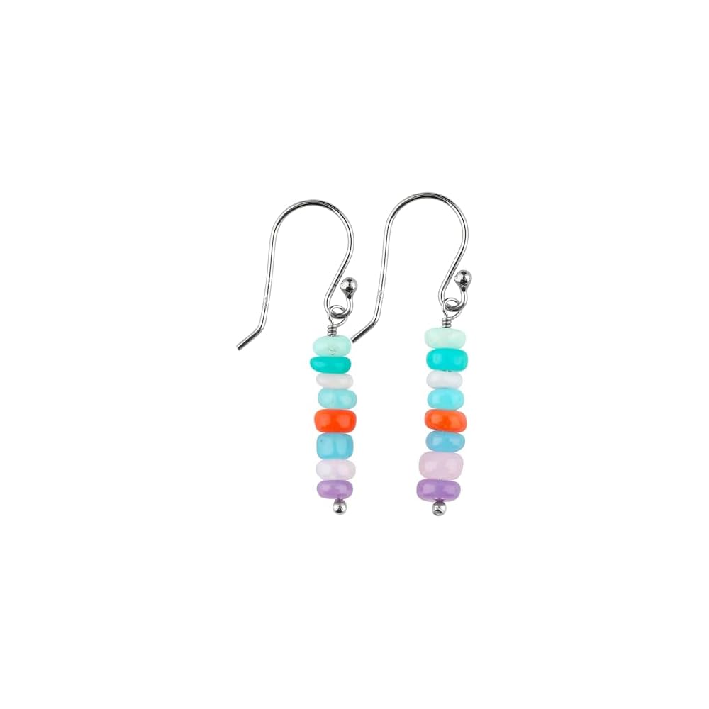 CRYSTALIS Beads Crystals Dainty Earring Set Jewelry for Women, Natural Beaded Gemstone, Chakra Healing Crystal, Wardrobe Essential Jewelry, 925 Sterling Silver
