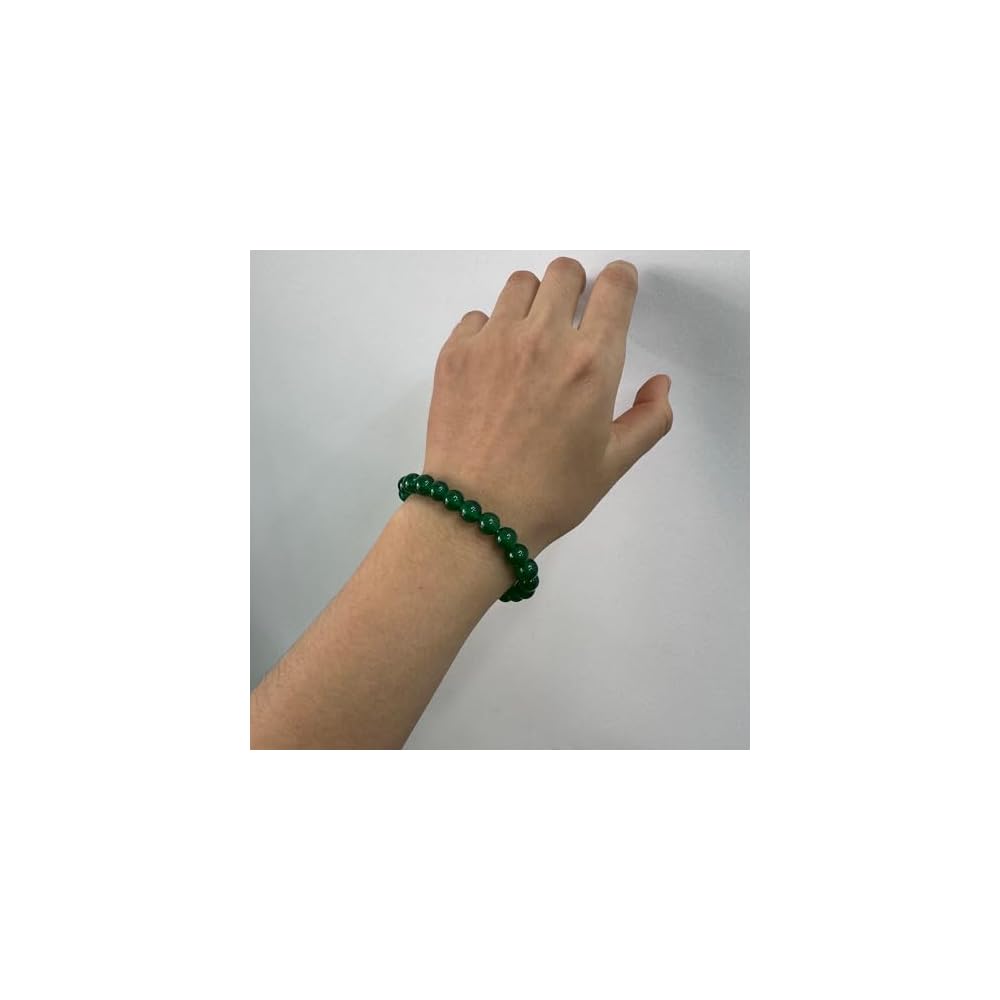 925 Sterling Silver Natural Gemstone Round Beads Bracelet for Women