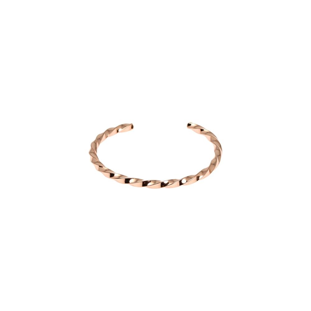 John S. Brana Twisted Copper Cuff Bracelet Handmade Jewelry - 100% Solid Uncoated Copper