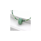 Green Jade Necklace, Dainty Natural Gemstone Pendant Necklace, Handmade Jewelry Crystal Beaded Necklaces for Women