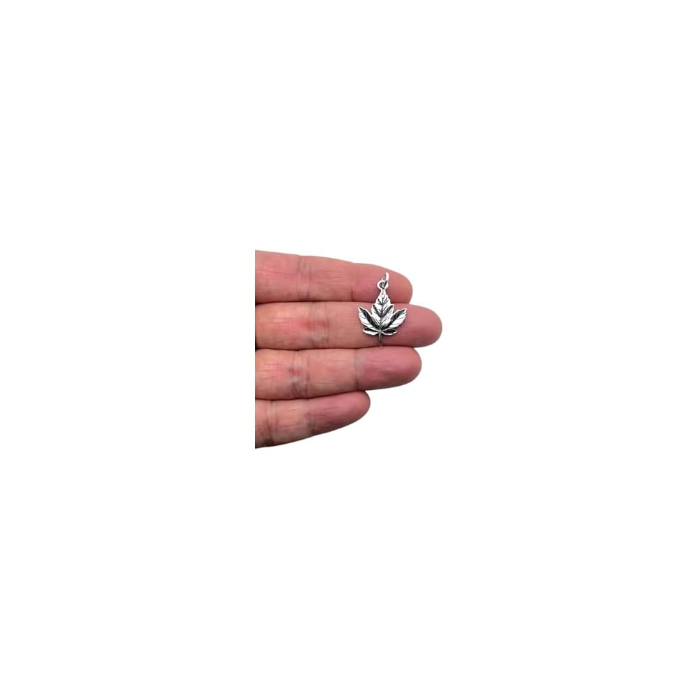 KEVIN N ANNA 925 Sterling Silver Maple Leaf Charm