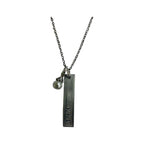 Kappa Kappa Gamma Bar Pendant with glass pearl dangle, KKG gift, Sorority Greek Necklaces, comes on an 18 inch stainless steel link necklace with lobster claw