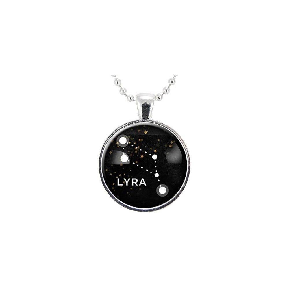 Lyra Star Constellation Necklace, Science Astrology Pendant Jewelry