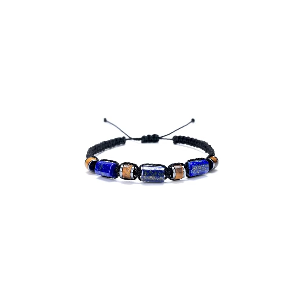 Handmade Black Tourmaline Bracelet,Tiger eye and Hematite Protection Bracelets for Men Teens Boys Gift