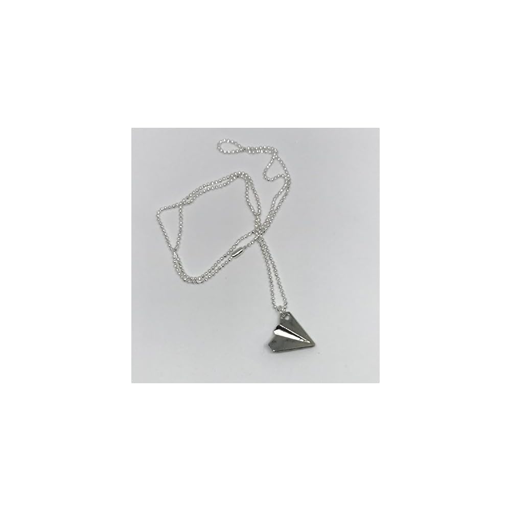 Paper Airplane Charm Necklace - Paper Craft Jewelry - Airplane Charm