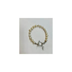 Freshwater Pearl Alpha Sigma Tau Sorority Greek Toggle Bracelet