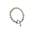 Freshwater Pearl Alpha Sigma Tau Sorority Greek Toggle Bracelet