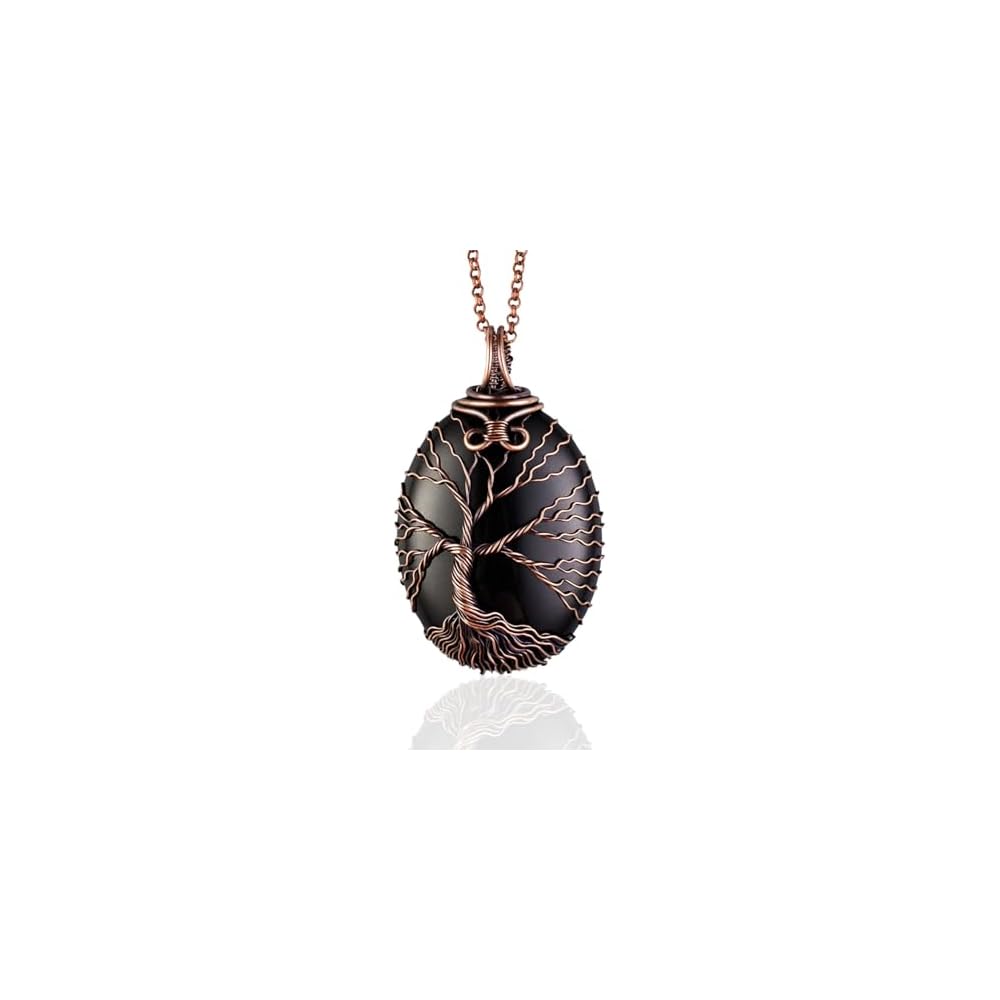 Handmade tree of life pendant necklace - Unique copper jewelry for women and men Anniversary present Birthday gift ideas for him and her Spiritual gifts for wife mom