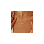 Custom Name Necklace for Women - Personalized 18k Gold Plated Dainty Name Necklace Customized Mother's Day/Wedding Bridesmaid Gift for Mom, Wife, Friend