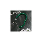 925 Sterling Silver Natural Gemstone Round Beads Bracelet for Women