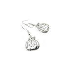 Silver Jack O Lantern Pumpkin Earrings
