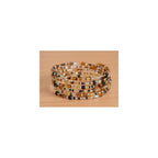 Tembo Crafts - Set of 2 Handmade Beaded Bracelets - Different shades of Brown