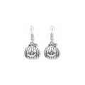 Silver Jack O Lantern Pumpkin Earrings