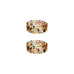 Tembo Crafts - Set of 2 Handmade Beaded Bracelets - Different shades of Brown
