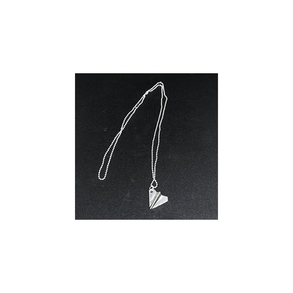 Paper Airplane Charm Necklace - Paper Craft Jewelry - Airplane Charm