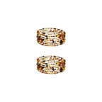 Tembo Crafts - Set of 2 Handmade Beaded Bracelets - Different shades of Brown