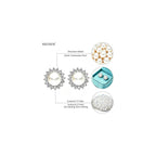 "Sunshine" Sterling Silver 8.5-9mm White Freshwater Cultured Pearl Earrings Studs AAA Zirconia Earrings Gift for Women