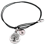 Tree of life cord bracelet, tree of life charm bracelet, adjustable bracelet, tree, personalized bracelet, initial bracelet, monogram