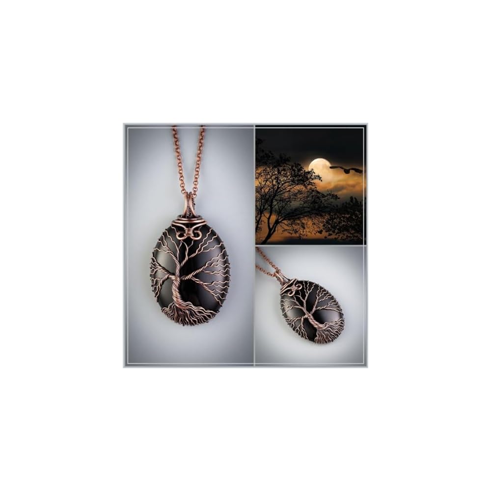Handmade tree of life pendant necklace - Unique copper jewelry for women and men Anniversary present Birthday gift ideas for him and her Spiritual gifts for wife mom
