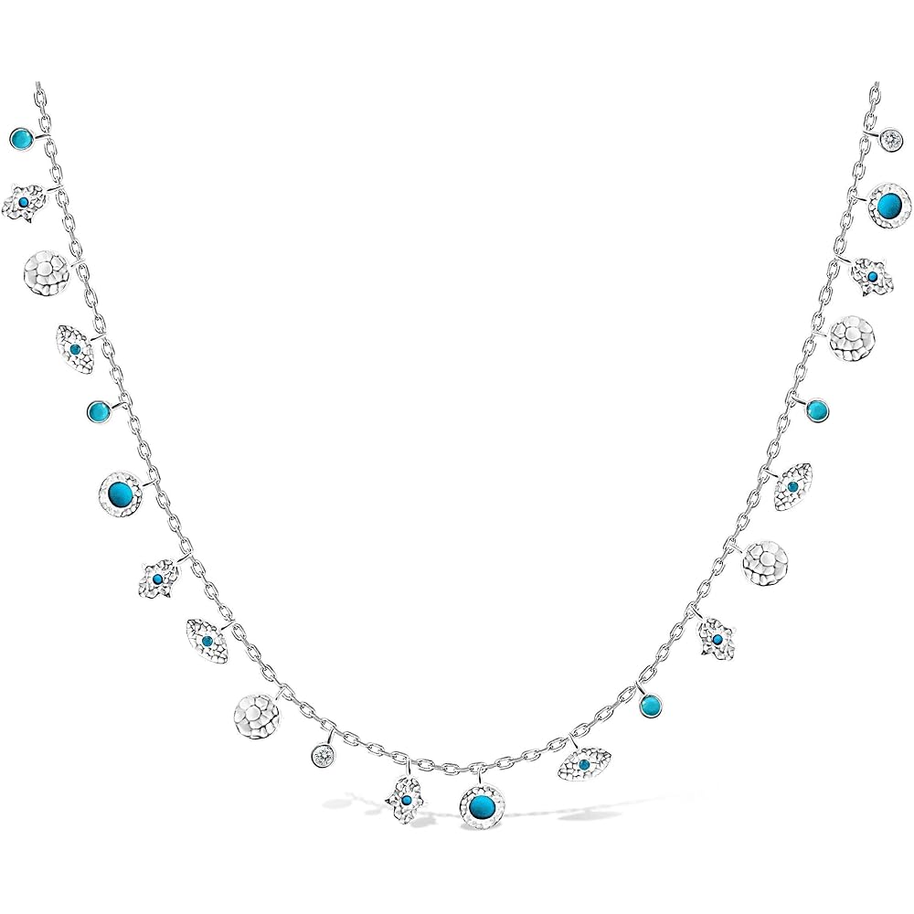 Hamsa Evil Eye Necklace Sterling Silver 925 CZ Jewish Protection Women Gift
