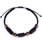 Handmade Black Tourmaline Bracelet,Tiger eye and Hematite Protection Bracelets for Men Teens Boys Gift