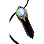 The Shield Empath Protection Necklace | Black Obsidian & Moonstone Pendant